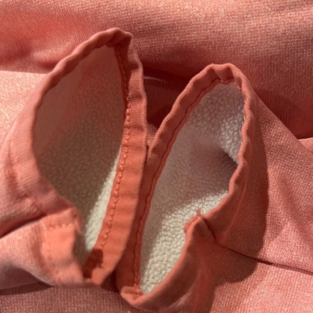 Under Armour Kids Peach Pink Sparkle Logo Hoodie Sweatshirt Size YSM Small EUC